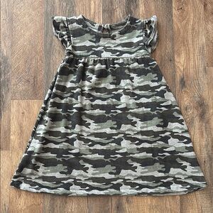 Mud Pie Camouflage Flutter Sleeve Dress